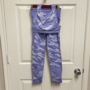 Ryderwear Purple Camo Workout Set. Sz Small